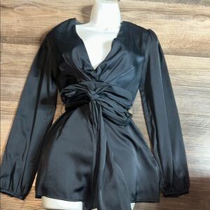 Elegant Grey Wrap Romper